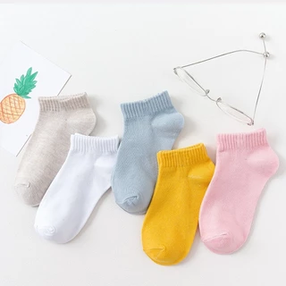Boqi Factory ถุงเท้าข้อสั้นหมี ลายการ์ตูน สั้น 1แพ็ค 10 คู่ คละสี Sock