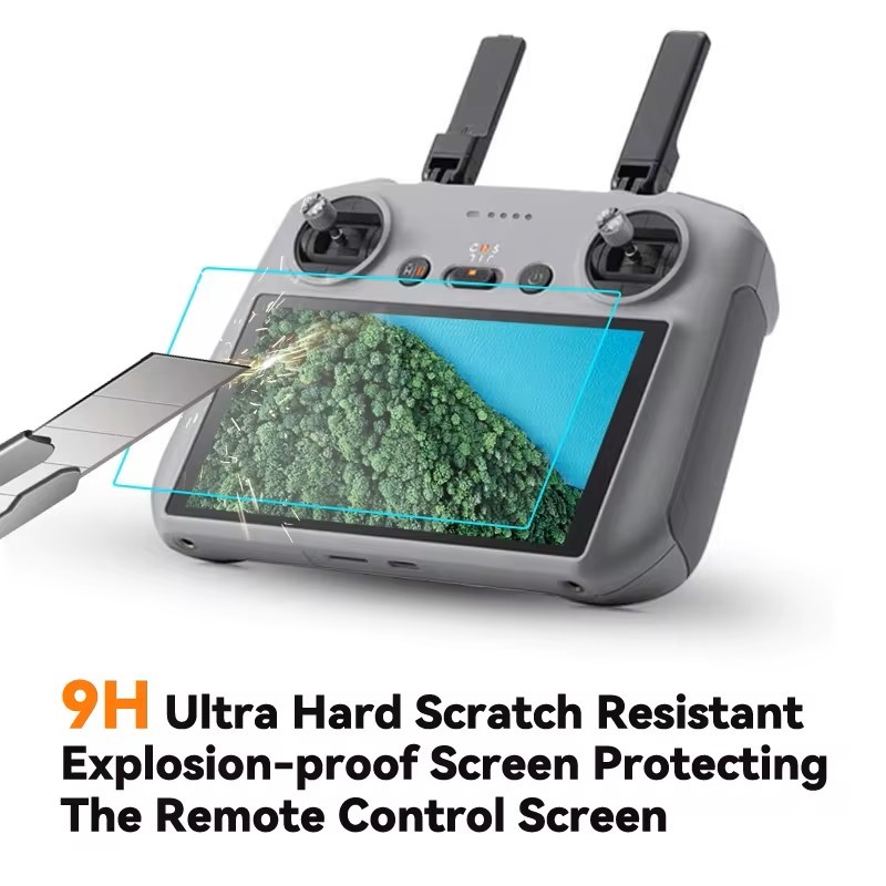 ฟิล์มป้องกันรอย เคสซิลิคอน ฝาครอบหน้าจอ สำหรับ DJI RC/RC2 Mini 3/4 Pro Air 3