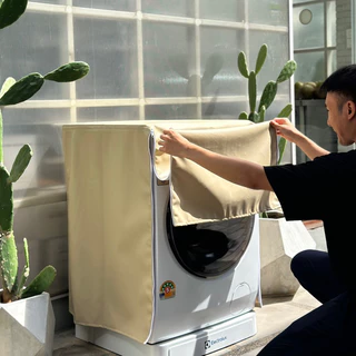 ผ้าคลุมเครื่องซักผ้า ฝาหน้า กันUV กันน้ำ 100% เกรด Premium วัสดุPVC 0.7 สามารถใส่ได้ทุกรุ่น ทุกยี่ห้อ พร้อมส่งทุกวัน🚛