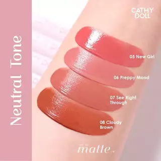 ถูก/แท้/มีไลฟ์ ลิป Cathy Doll Not Too Matte Lip ลิปแอบแมทท์ เนื้อกึ่งแมท ปากอวบอิ่ม เนียนนุ่ม เบาสบาย พิกเมนต์แน่น สีชัด