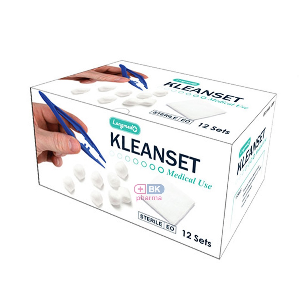 (ยกกล่อง 12 ซอง) ชุดทำแผลปลอดเชื้อ Kleanset 12ชุด/กล่อง Sterile dressing set ชุดทำแผลสเตอร์ไรด์ สำลี ผ้าก๊อซ เซ็ตทำแผล