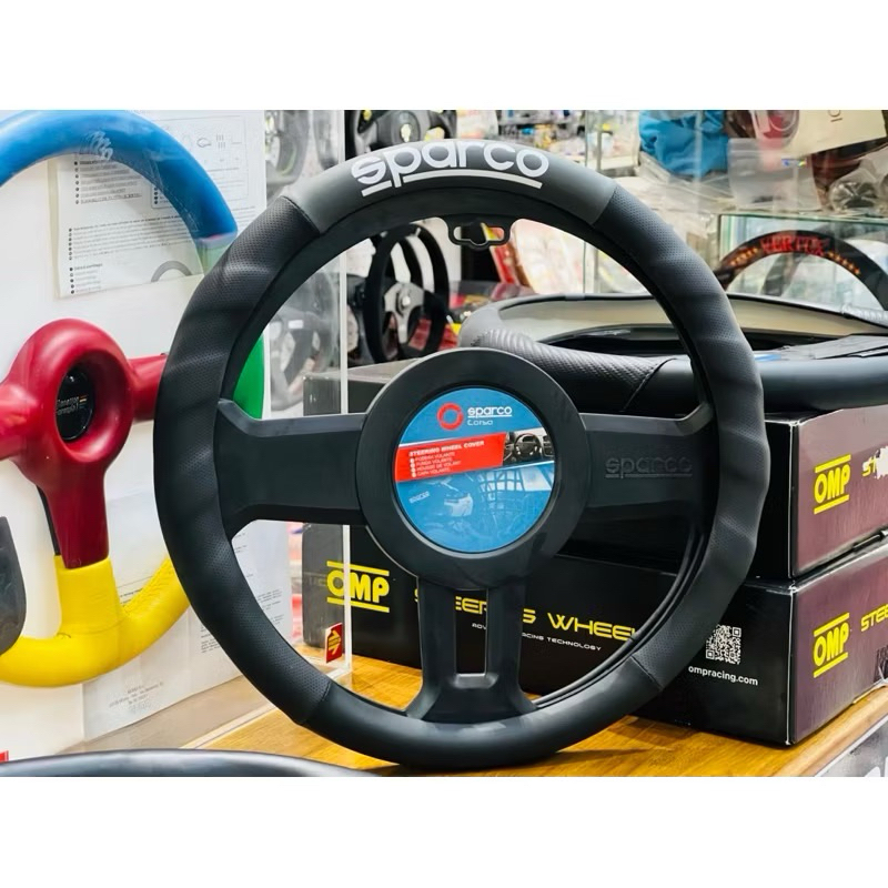 หุ้มพวงมาลัย Sparco Corsa หุ้มพวง สปาโก้ คอซ่า ปลอก ที่หุ้มพวงแท้ นุ่มนวล จับกระชับมือ SPARCO