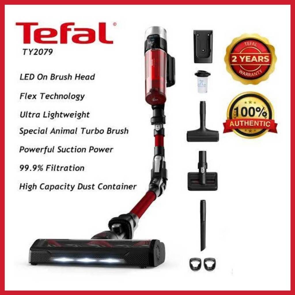 Tefal X-Force Flex 9.60 Animal เครื่องดูดฝุ่นแบบด้าม (250 วัตต์, 0.4 ลิตร) รุ่น TY2079
