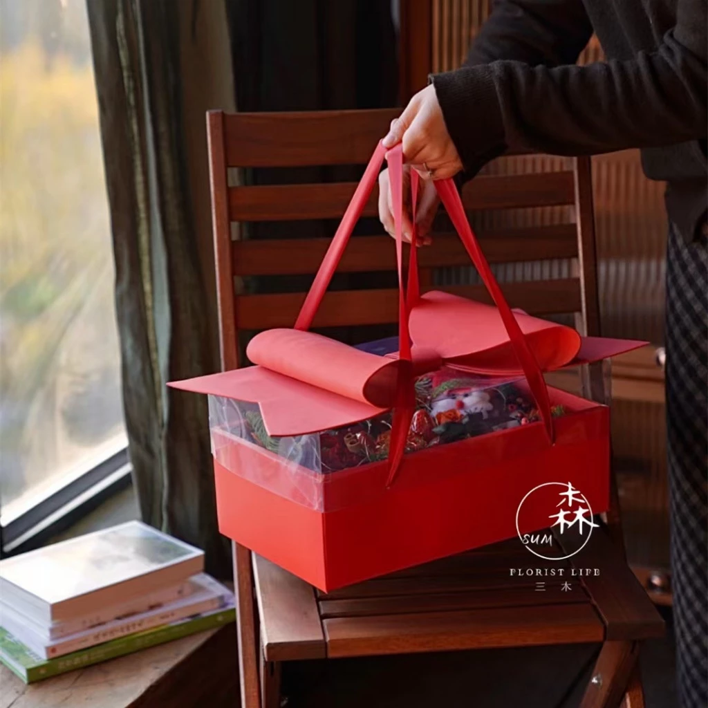 กล่องของขวัญ ตรุษจีน วันวาเลนไทน์ ใส่ของขวัญ วันสำคัญวันครบรอบ โบว์ใหญ่ กล่องคริสต์มาส