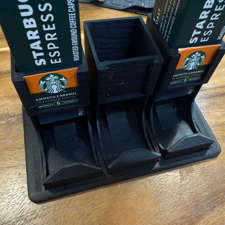 ที่ใส่แคปซูล Nespresso Original พร้อมช่องใส่ป้ายชื่อ ☕🖤 Nespresso Original Pod Dispenser with label Slot
