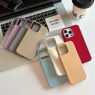 (มี16)พร้อมส่งจากไทย 🎀 7 สี S1364 เคสไอโฟน เคสสีพื้น สีกลิตเตอร์ ด้านในบุกำมะหยี่ เคสมินิมอล สำหรับ รุ่น i11-16PROMAX