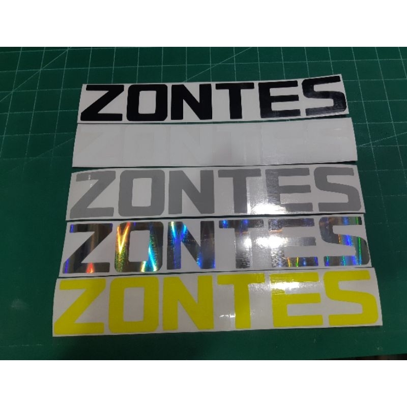 สติ๊กเกอร์แต่งรถ #zontes  ZONTES งานไดคัท งานตัดสะท้อนแสง มี 3 ขนาด
