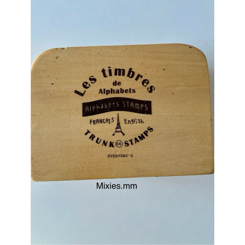 ตัวstamp alphabet พร้อมกล่องไม้