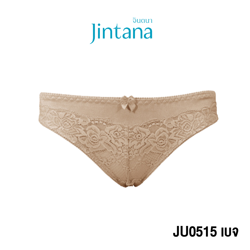 Jintana กางเกงชั้นใน จินตนา รุ่น Basic รหัส JU0515 (ทรงบีกีนี่) เนื้อผ้าลูกไม้นิ่ม ใส่สบาย ระบายอากาศได้ดี