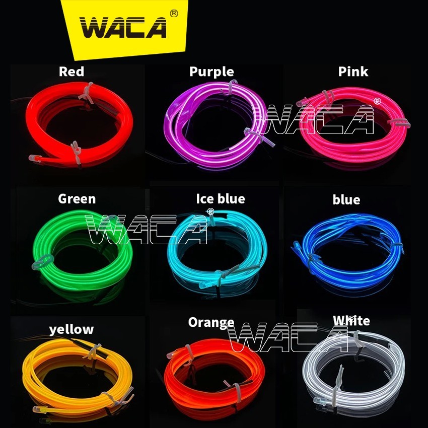 WACA ไฟ LED ไฟเส้นแต่งรถ ยาว 3ม. 5ม.+อะแด๊ปเตอร์ ติดตั้งง่าย ตัดได้ทุกระยะ สำหรับตกแต่งรถ E65 E66 - รูปที่ 2