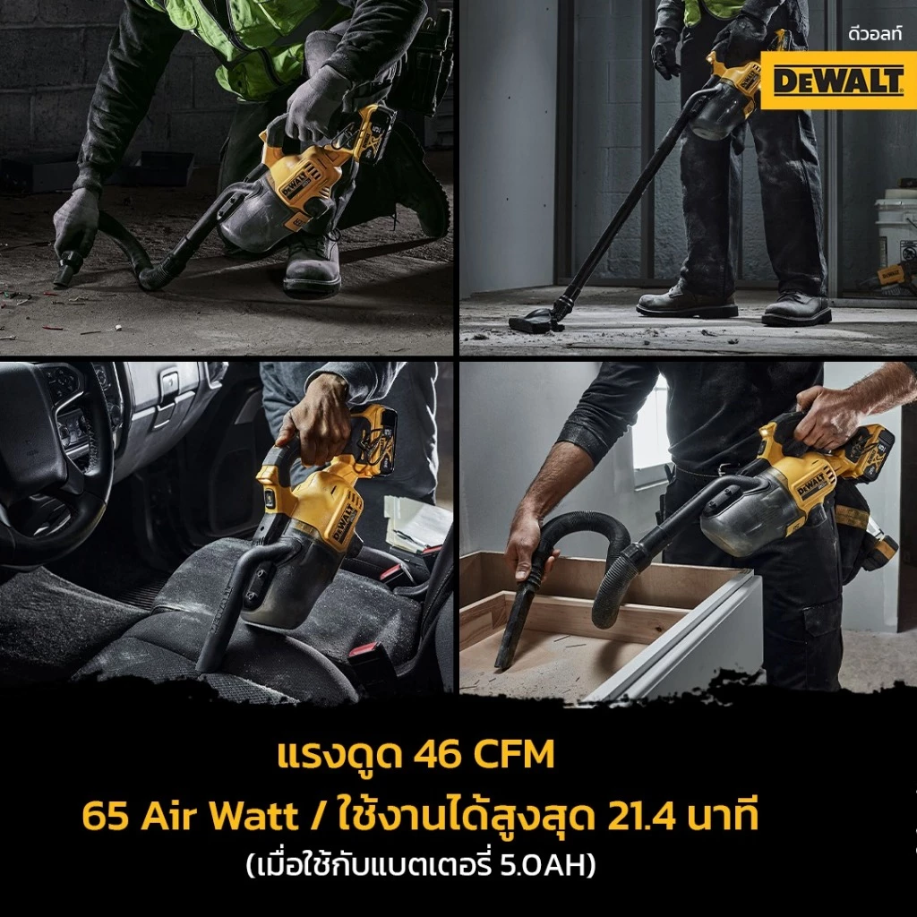 DCV501LN เครื่องดูดฝุ่นไร้สาย 20V 6.0Ah ลิเธียม thumbnail 4