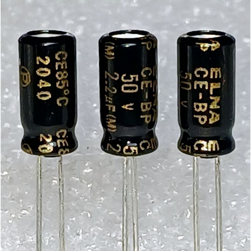 Elna CE-BP 2.2uf 50v bipolar คาปาซิเตอร์ ชนิด  BP ไม่มีขั้ว  Bipolar  Caapacitor