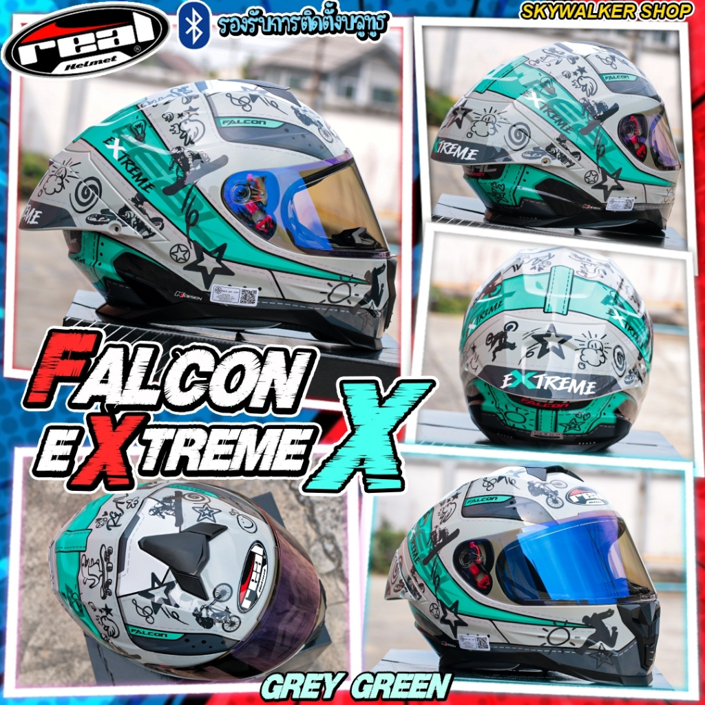 หมวกกันน็อค Real Falcon รุ่นใหม่ล่าสุด Robotech/Extreme รองรับการติดตั้งบลูทูธ ลายใหม่ล่าสุด - รูปที่ 5