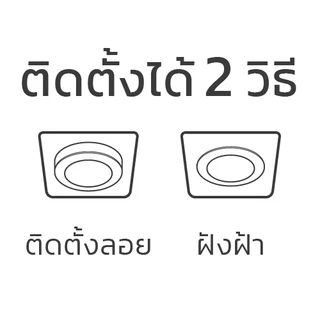 LAMPTAN โคมไฟติดลอย LED DOWNLIGHT FIXTURE SET TWIST & GO ติดลอยได้ทันที ไม่ต้องเจาะฝ้า เปลี่ยนโคมได้