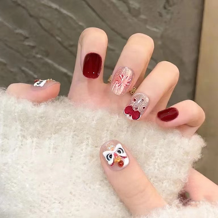 🇹🇭พร้อมส่งในไทย🇹🇭 ผลิตภัณฑ์ใหม่ทำเล็บ สไตล์โมเดิร์น ผีเสื้อเจาะเล็บปลอม หลากหลายสไตล์[DD324]