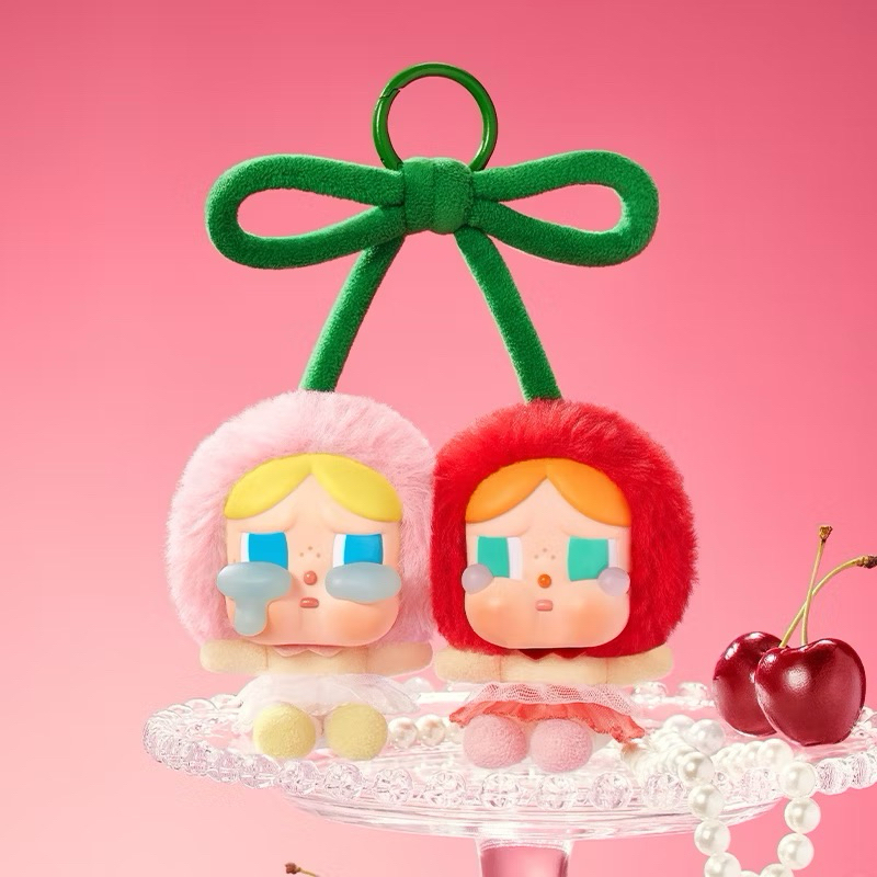 พร้อมส่ง (โค้ดลด 30%) CRYBABY Crying For Love Series-Vinyl Plush Hanging Card (Love You Cherry Much)