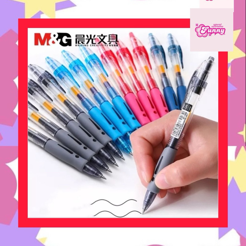 M&G ปากกาเจล GP-1008 ขนาดเส้น 0.5mm แบบกด มี 3สีให้เลือก หมึกเจลคุณภาพดี สามารถเปลี่ยนไส้ได้