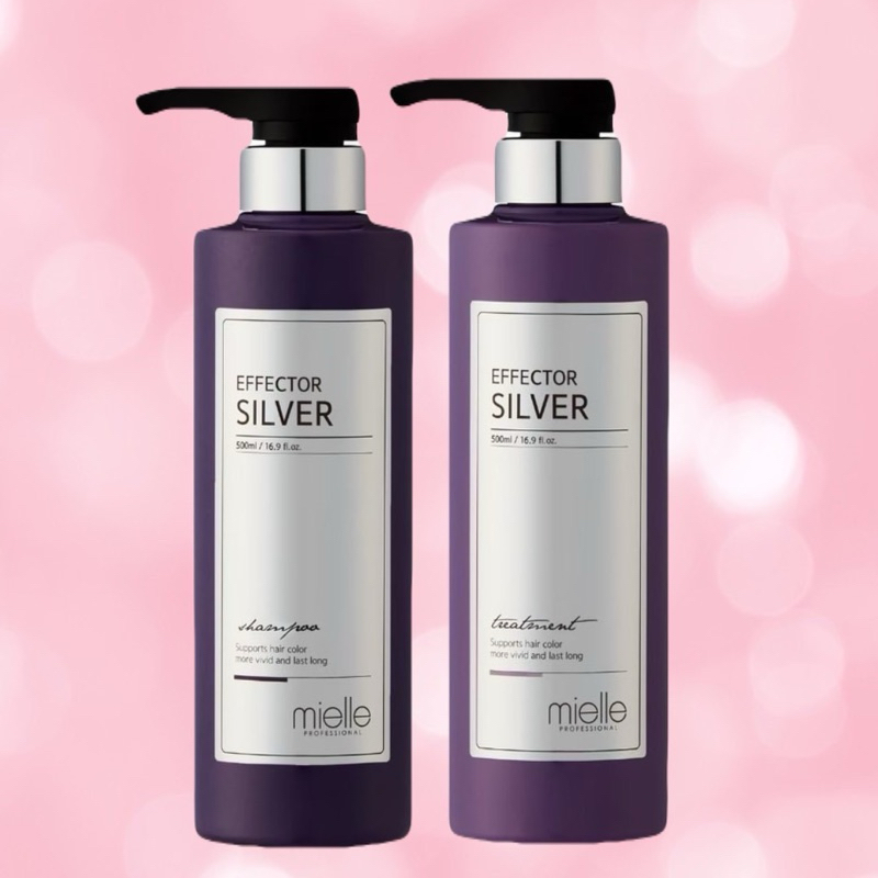 MIELLE SILVER 500 ML.แชมพู และ ทรีทเม้น รักษาสีโทนหม่น