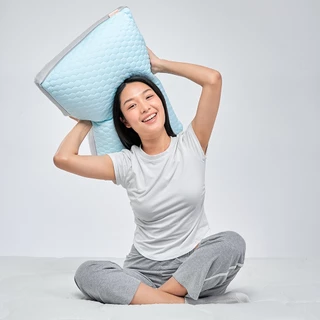 [Free ไส้หมอนรีฟิล] Ergotrend รุ่นSOFTPLUS gen2 หมอนเย็นเมมโมรี่โฟม ปรับสูง.ต่ำ.นุ่ม.เย็นได้