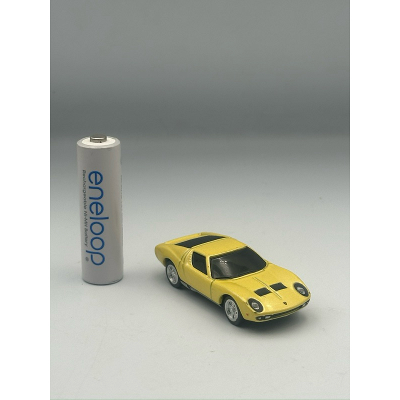 โมเดลรถ UCC x Kyosho - Lamborghini - Scale 1/72 - Miura P 400 Yellow - Mini Car - FR41