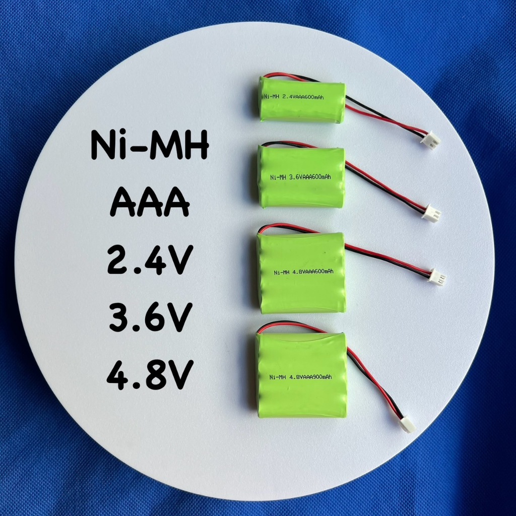 ถ่านชาร์จ ชนิด NI-MH  AAA มีขนาด 2.4,3.6,4.8 ความจุ  600,900 mAh  XH2.54 ชาร์จเร็ว