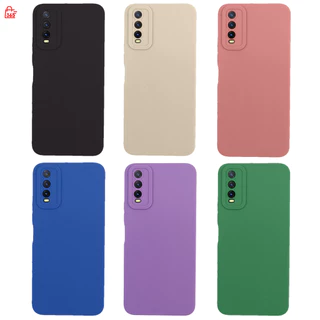 เคส สำหรับ Vivo Y12s Y12a Y20s Y20 Y20i V2043 V2026 V2102 V2029 เคสซิลิโคนนิ่ม กันกล้อง TPU สีพื้น