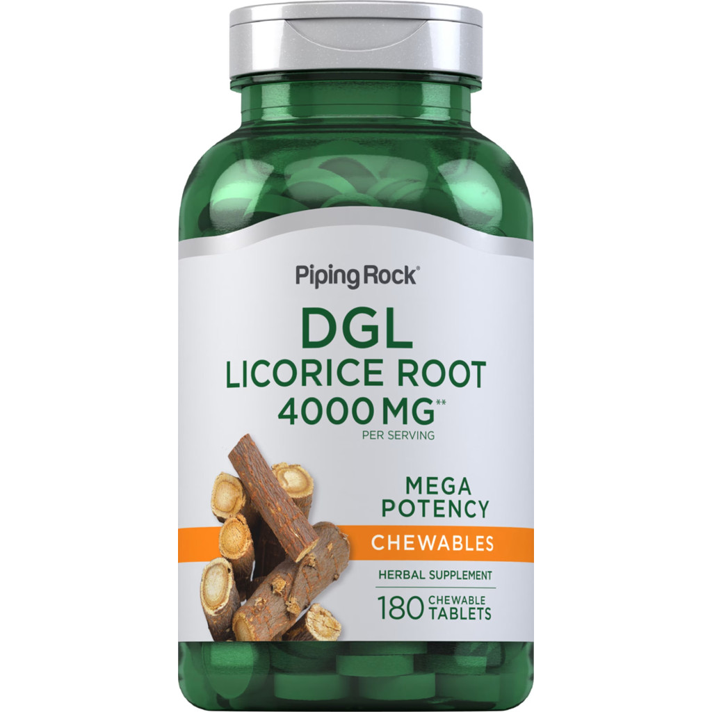 DGL Licorice Root 4,000 mg (180เม็ดเคี้ยว) รากชะเอม