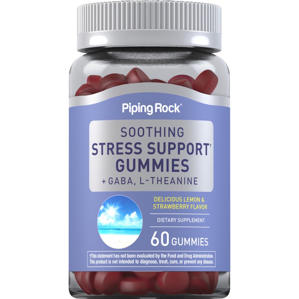 Soothing Stress Support + GABA & L-Theanine Gummies (60Gummies) กัมมี่ลดความเครียด ผ่อนคลาย