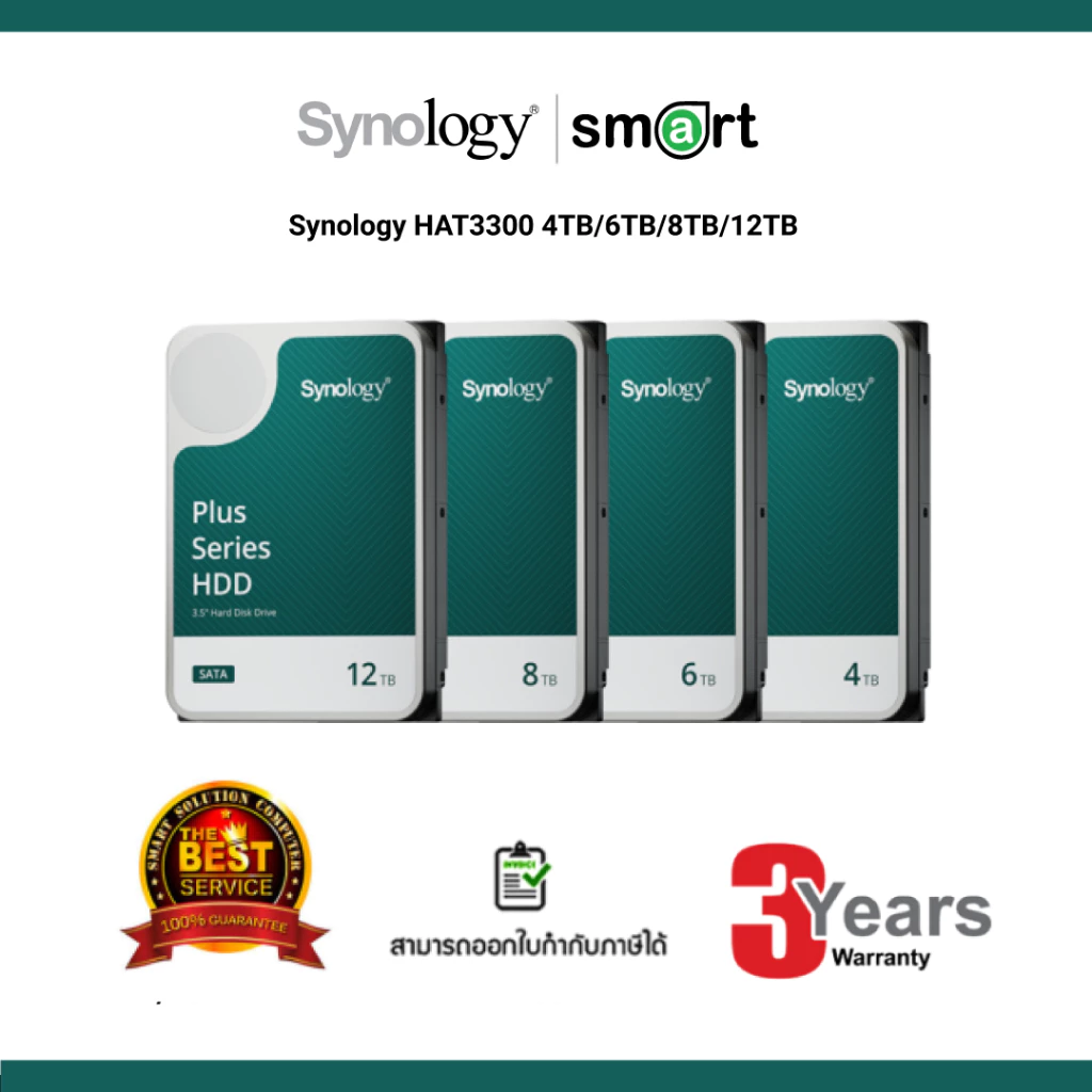 Synology HAT3300 2TB/4TB/6TB/ HAT3310 8TB/12TB/16TB Plus Series SATA 3.5” HDD