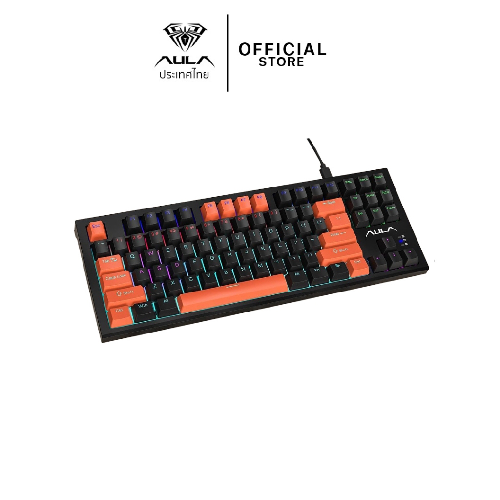 คีย์บอร์ด - AULA F3032 - Mechanical Keyboard Macro NON - HOTSWOP คีย์ไทย รับประกัน 2 ปี