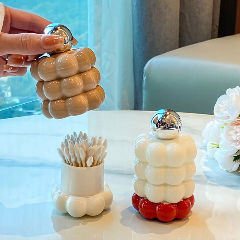 กล่องไหมขัดฟันพลาสติกกล่องไม้จิ้มฟัน Creative ไม้จิ้มฟันกระบอกสําลีกล่องกล่องเก็บ