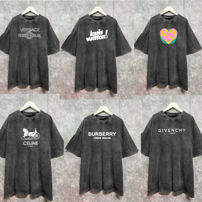 🌟STF_SHO🌟เสื้อยืดผ้าวินเทจ Oversize พิมลายหน้า-หลัง หลากหลาย สกรีนสวยทุกรุ่น งานUnisex ใส่ได้ทั้งหญิง-ชาย