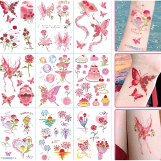 แทททู รอยสัก กุหลาบ 9x13cm.พร้อมส่งใน🇹🇭