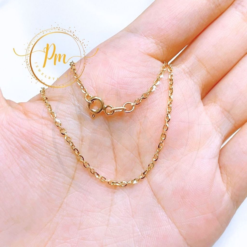 สร้อยคอทองแท้ PM ตะขอก้ามปู ทองคำแท้ 9k Italy (375) ลายโซ่ใหญ่ มีใบรับประกันจากทางร้าน