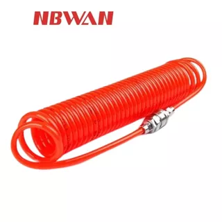 NBWAN สายลม แบบสปริง PU AIR HOSE ขนาด 8x5 mm. (สีส้ม)