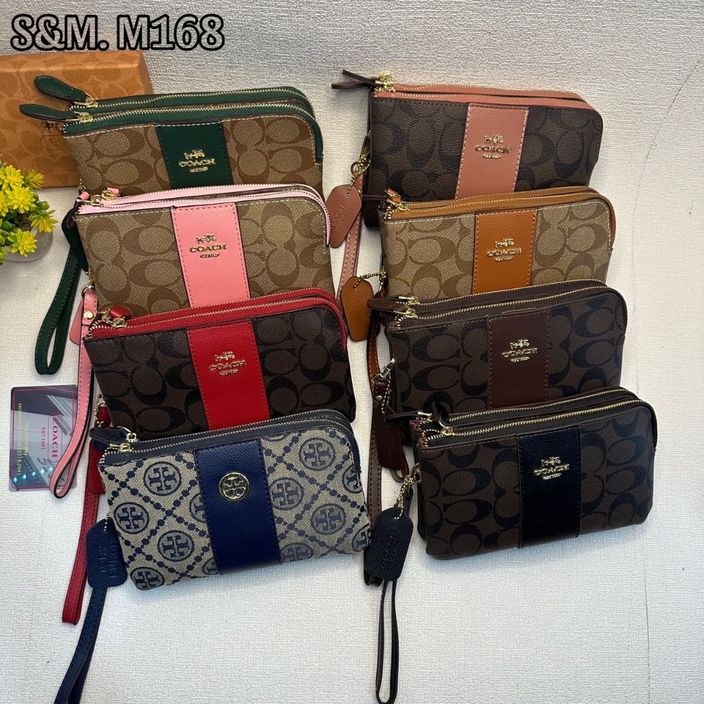 กระเป๋าถือสำหรับผู้หญิง 2 ซิปขนาด 7.5 นิ้วสำหรับผู้หญิง ราคาถูก Shopee Lazada