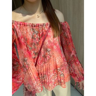 Dressupcorner Floral Pleat Top DCN01256