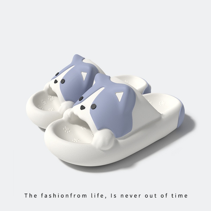 AYUER ผู ้ ชายและผู ้ หญิง Universal Cartoon Corgi Soft Sole รองเท ้ าแตะกันลื ่ น