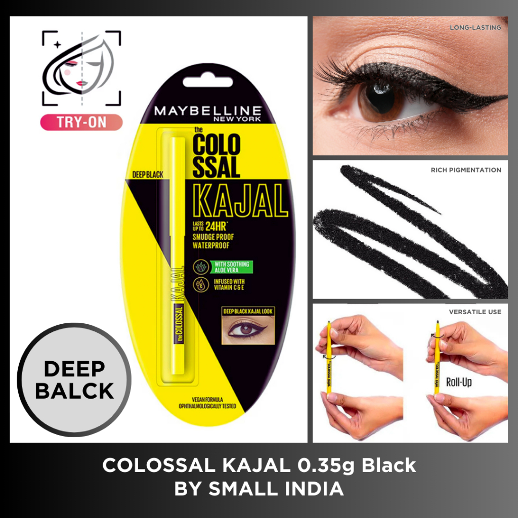 {**ส่งฟรี**} SMALL INDIA 🪄🟡 ของแท้ New York Kajal 🪄🟡 Colossal Kajal 0.35g Black