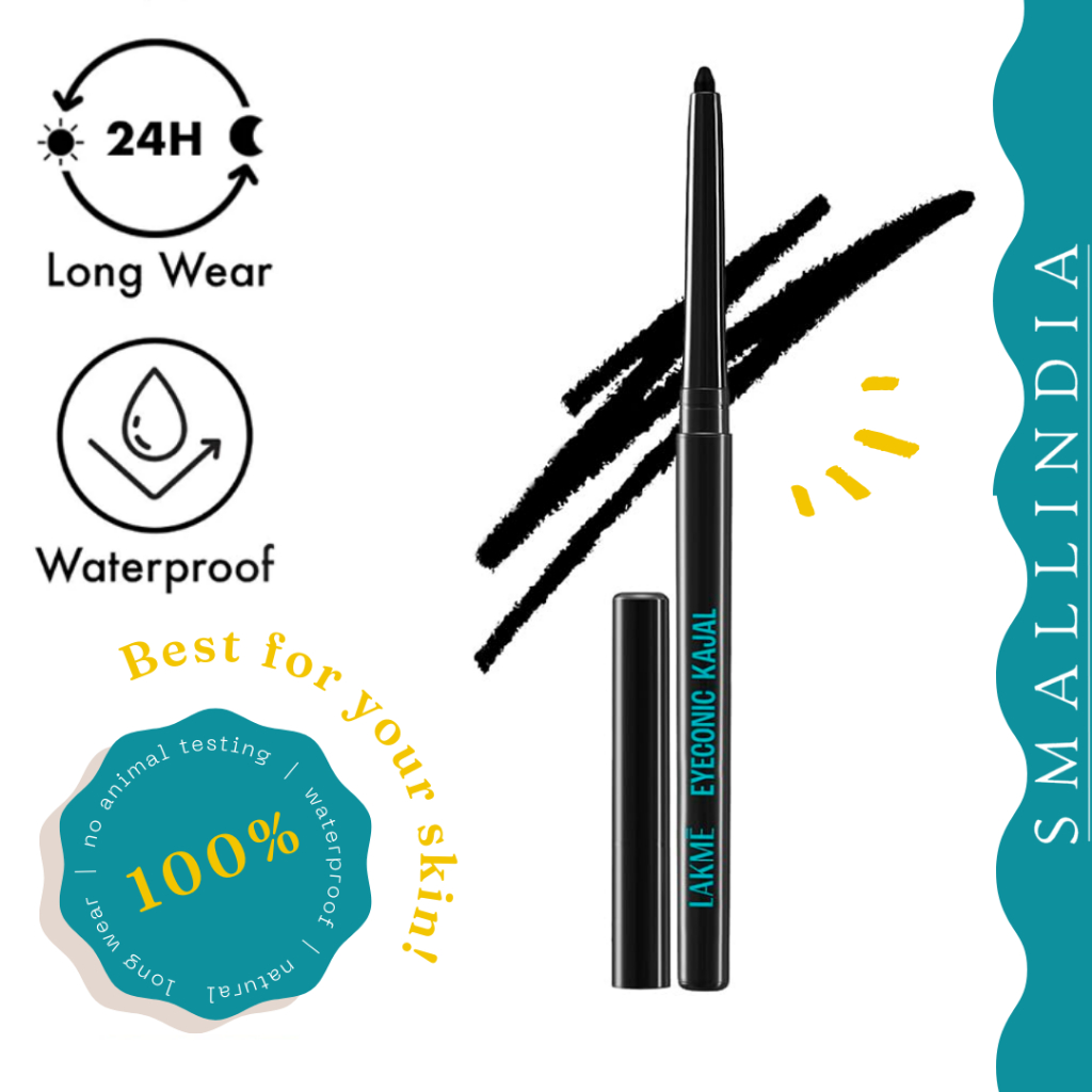 {**ส่งฟรี**} SMALL INDIA 🪄🔵 New Lakme Eyeconic Kajal 🪄🔵 Long Lasting Kajal 0.35g Black