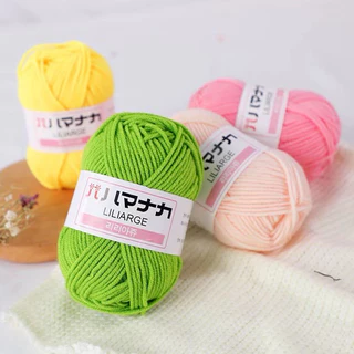 deedeeland ไหมพรม ฝ้าย DIY ผ้าพันคอ เสื้อกันหนาว 4 ply 25g ไหมพรม คอตตอนนม