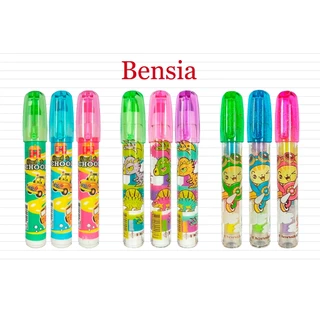 BENSIA eraser fruit scent ยางลบเลื่อนไส้ ปลอกกลิ่นผลไม้ ยี่ห้อ Bensia (คละลาย)