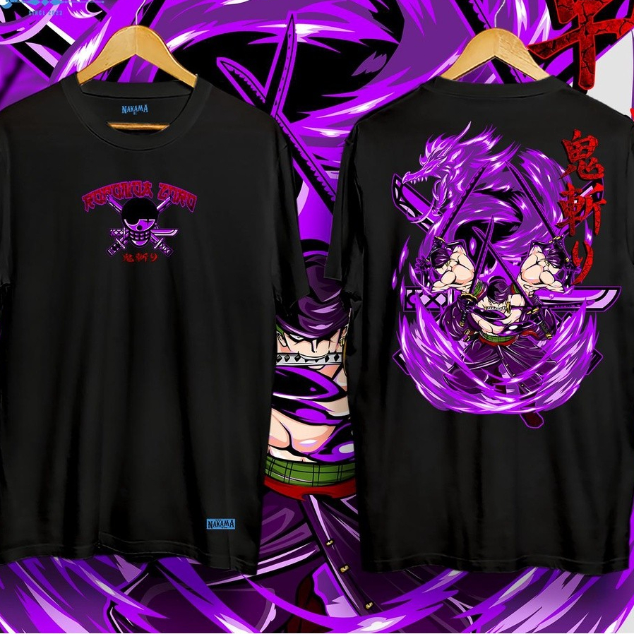 JRUEKY Clothing เสื้อยืดลายกราฟิก ZORO ENMA Awakening Unisex Unisex