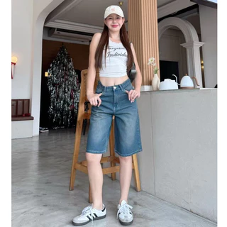 กางเกงยีนส์ผู้หญิง ขาสั้น 5ส่วน ผ้าไม่ยืด เนื้อผ้าดีใส่สบาย ไซส์ S - 3XLขาสั้น 5ส่วน