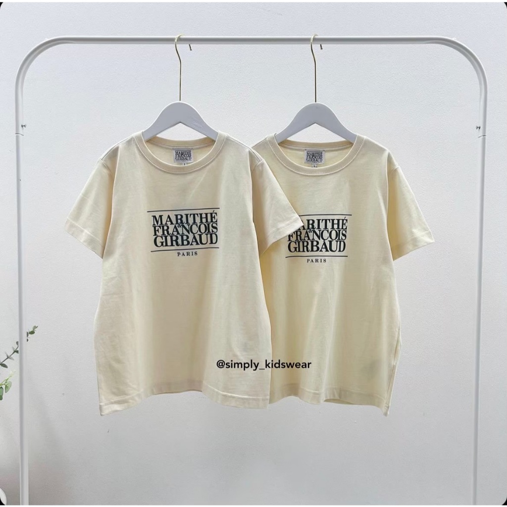 พร้อมส่งในไทย Marithe Women Classic Logo Tee (Biege)