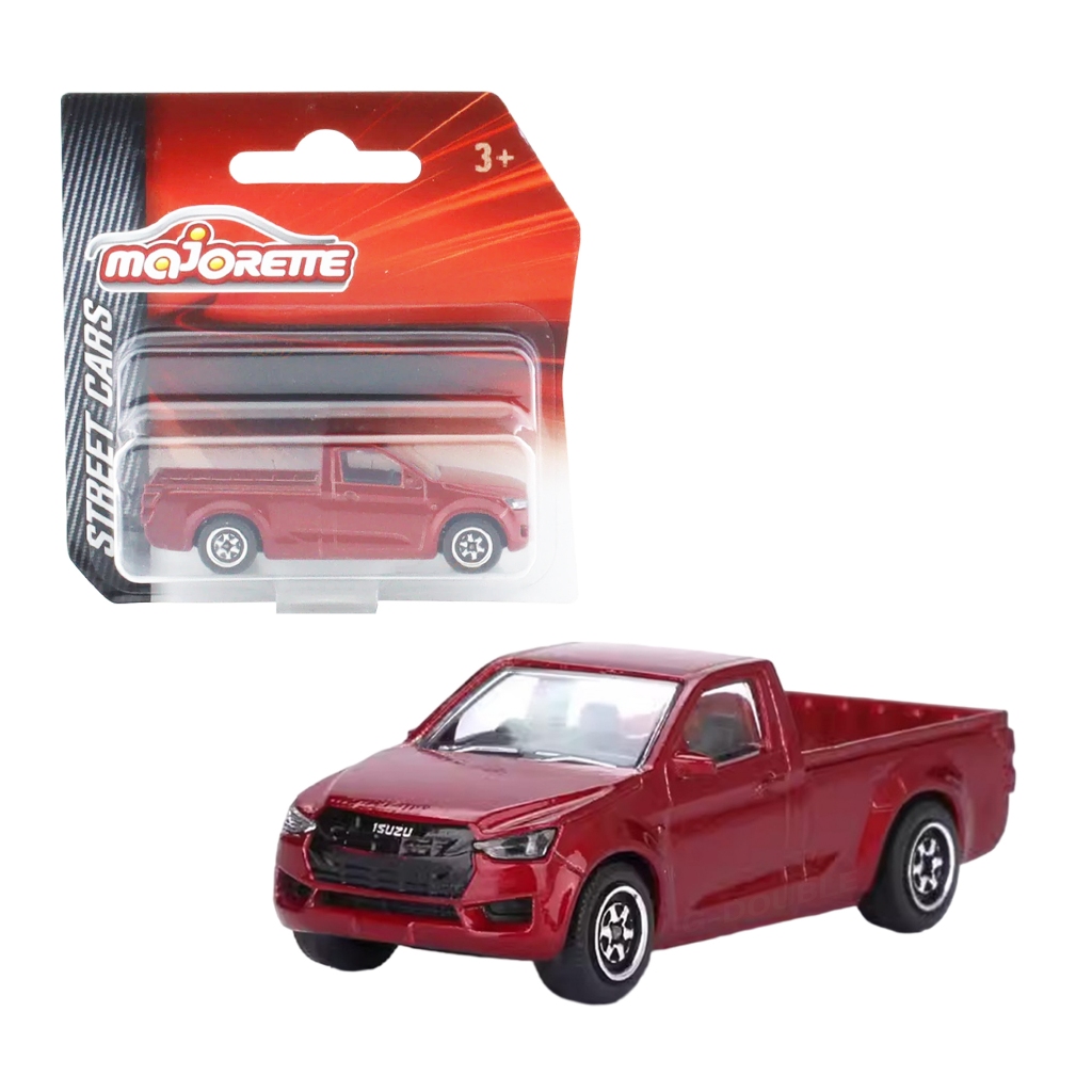 majorette D-max สีแดง ดีแม็ก รถเหล็ก รถโมเดล รถตอนเดียว ขนาด 1/64 สินค้าหายาก ในแพ็คเกจ