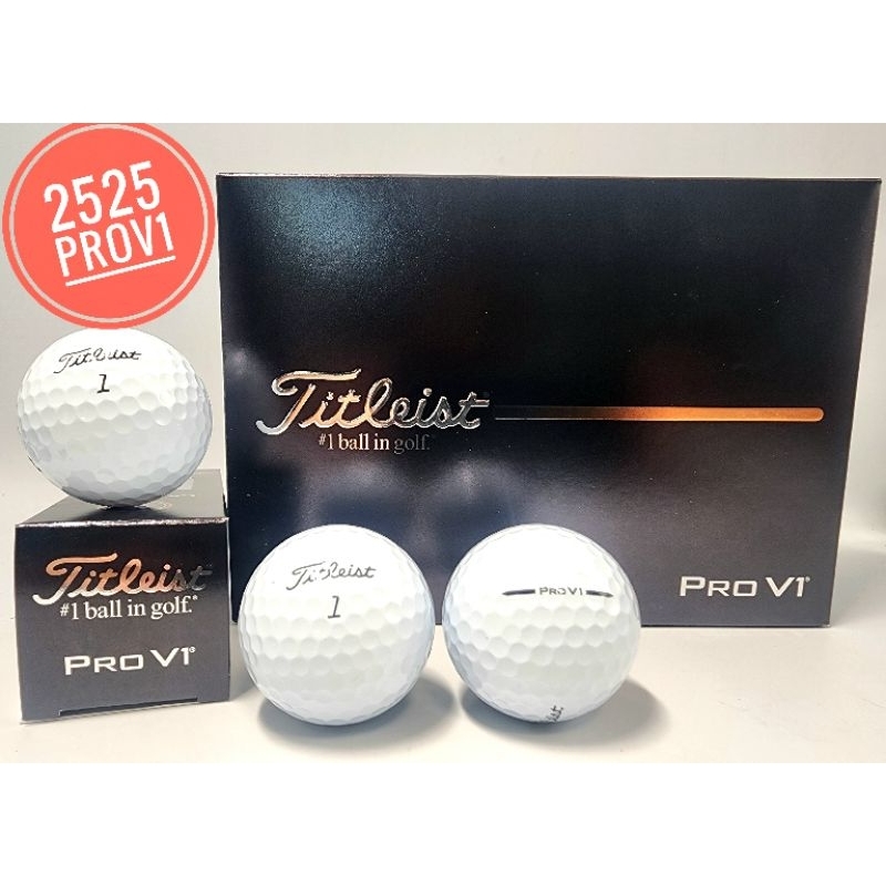 2025 New Titleist ProV1 Golf Ballลูกกอล์ฟไทเทลิสProV1รุ่นใหม่(1กล่อง,12ลูก)