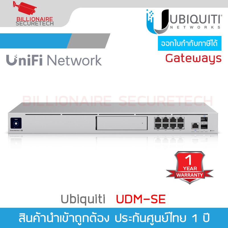 UBIQUITI UDM-SE UniFi Dream Machine Special Edition, Security Gateway, Network Controller, L2-Manage