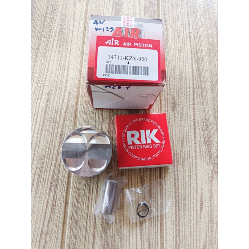 ลูกสูบPCX 58-62 สลัก14 หลบวาล์ว 4วาล์ว วาล์ว 19/22 สำหรับใส่w125 ชัก5ก้านY100 รองประเก็นกระดาษแผ่นเดียว