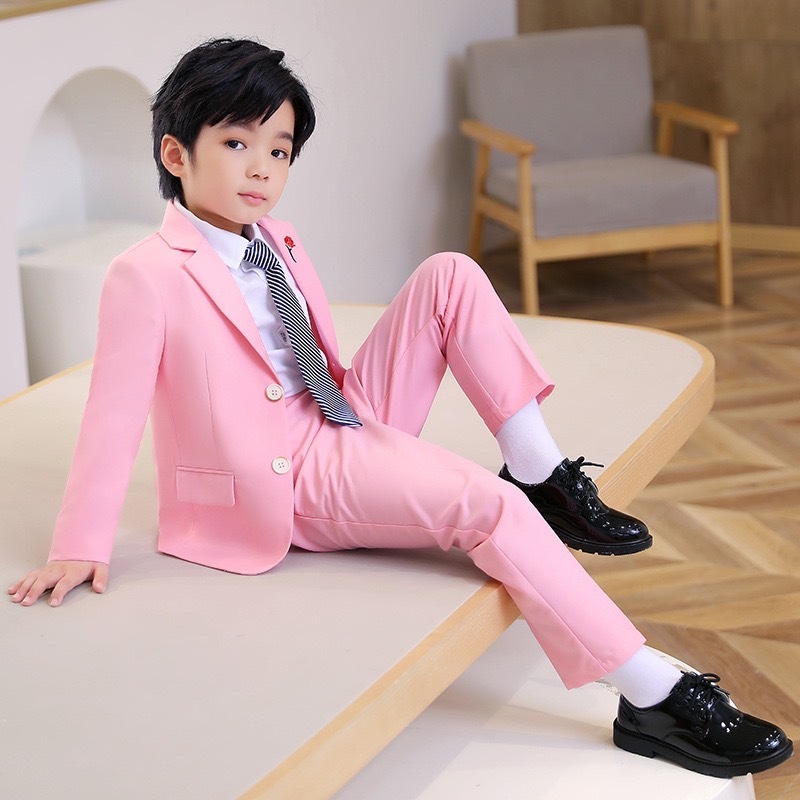 ชุดสูทเด็กผู้ชายสีชมพู/สีกรมท่า/รูปแบบดีมาก สีสวยน่ารักมาก/มีสินค้าพร้อมส่ง - รูปที่ 2